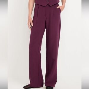 Old Navy Plum Wide-Leg Trousers